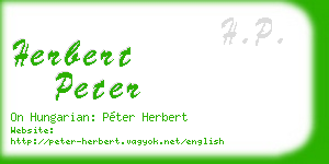 herbert peter business card